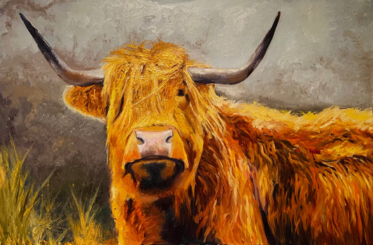 Angus — oil on canvas by John Wellington