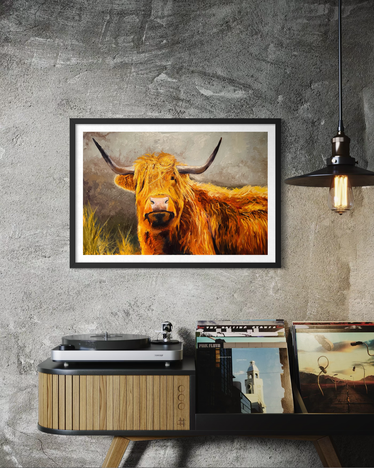 Framed Angus Poster