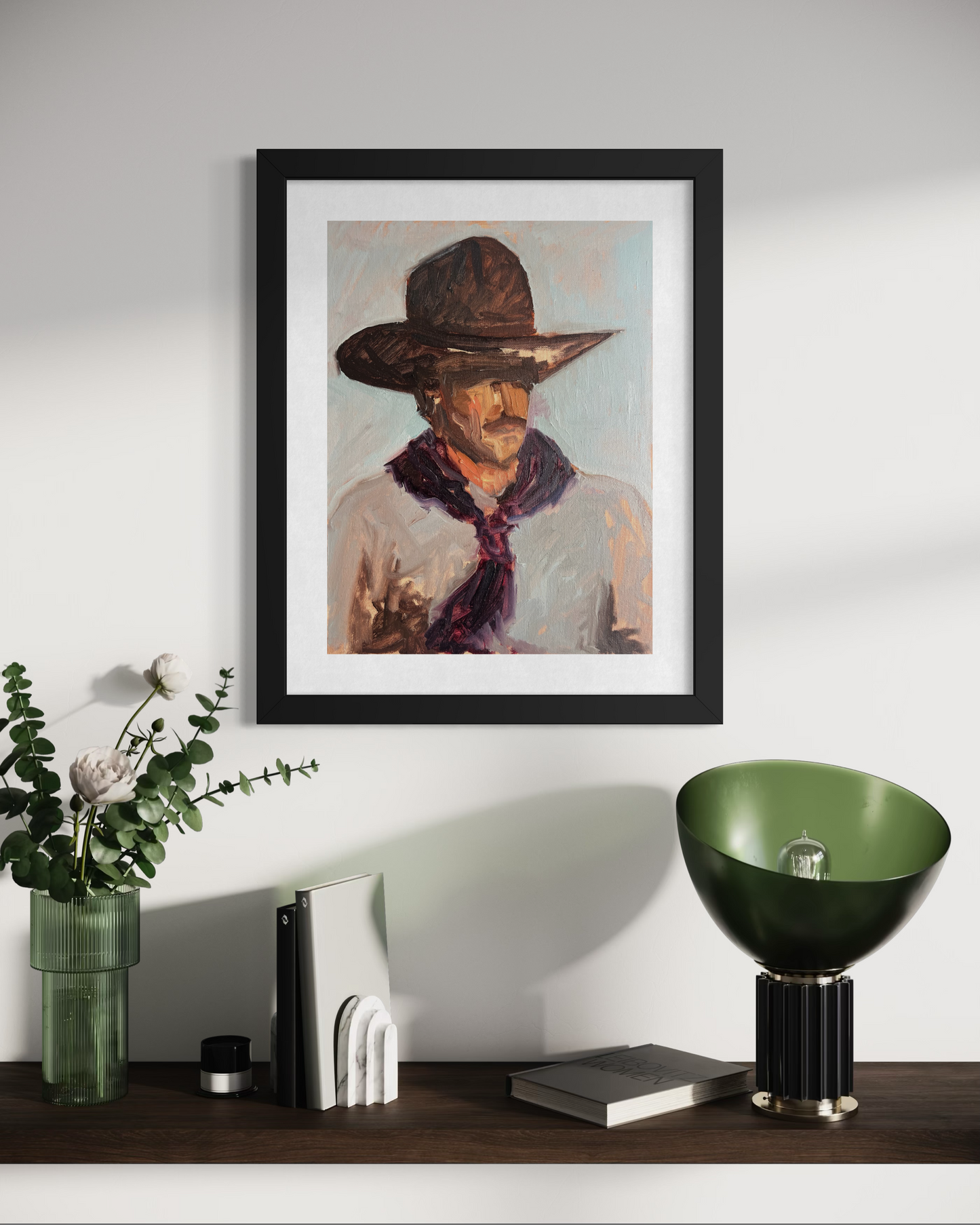 "Cowboy Study" Framed Poster