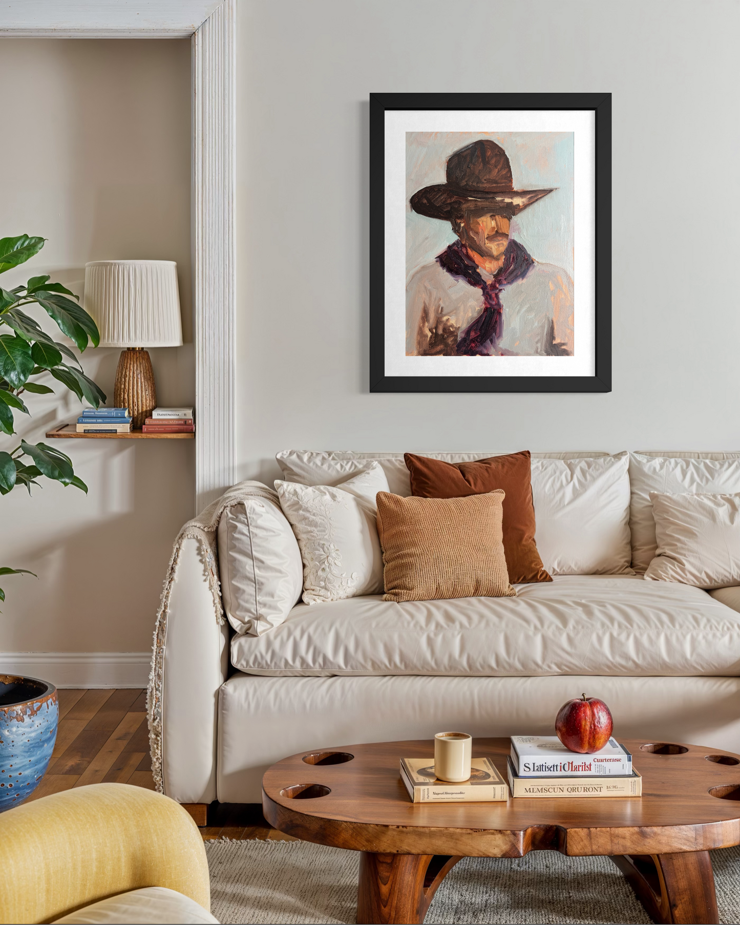 "Cowboy Study" Framed Poster