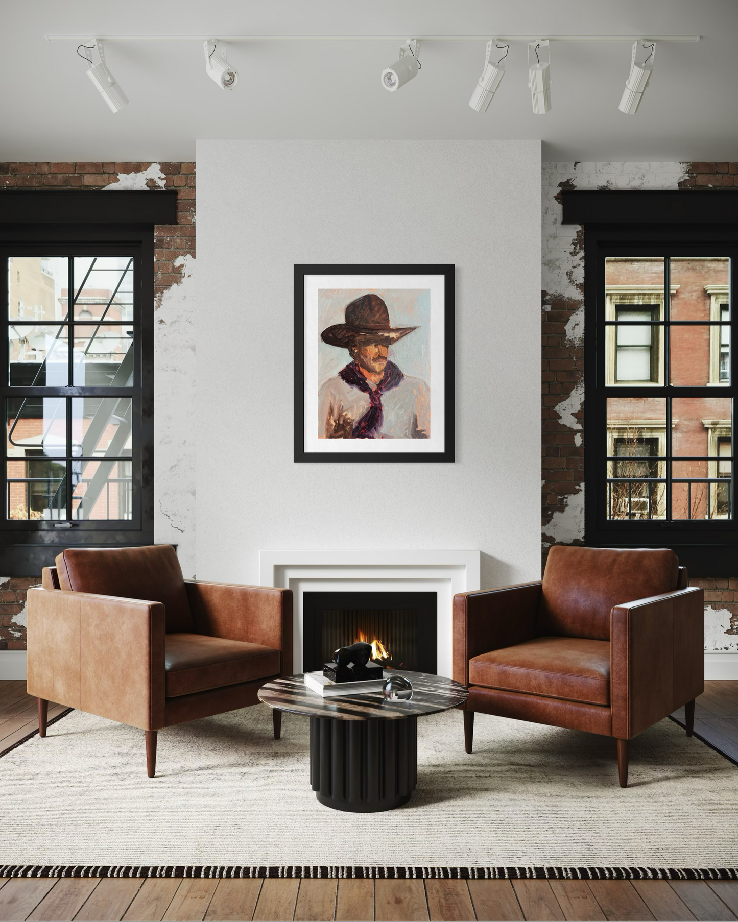 "Cowboy Study" Framed Poster