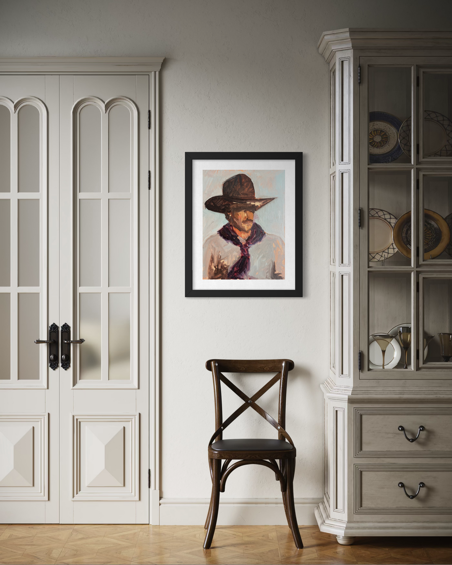 "Cowboy Study" Framed Poster