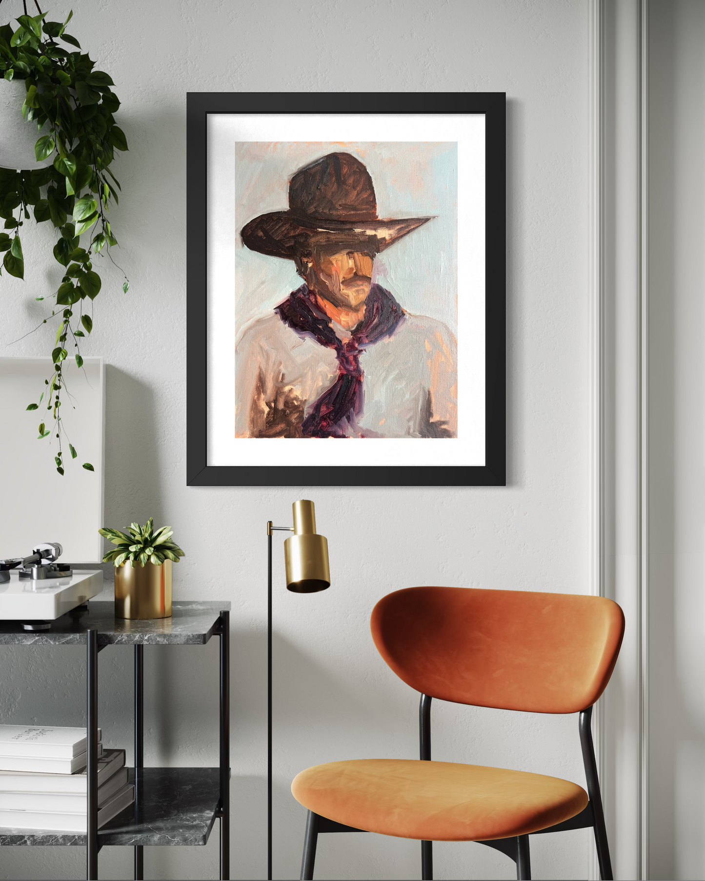 "Cowboy Study" Framed Poster
