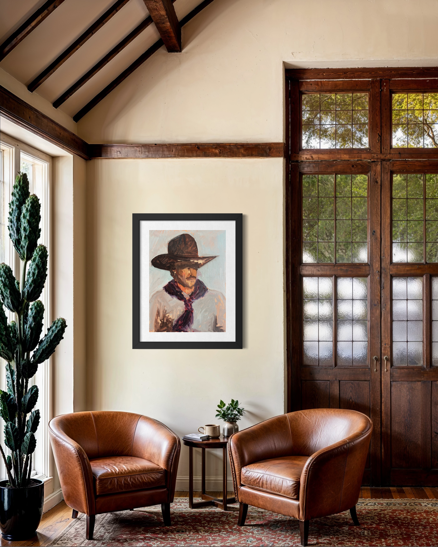 "Cowboy Study" Framed Poster