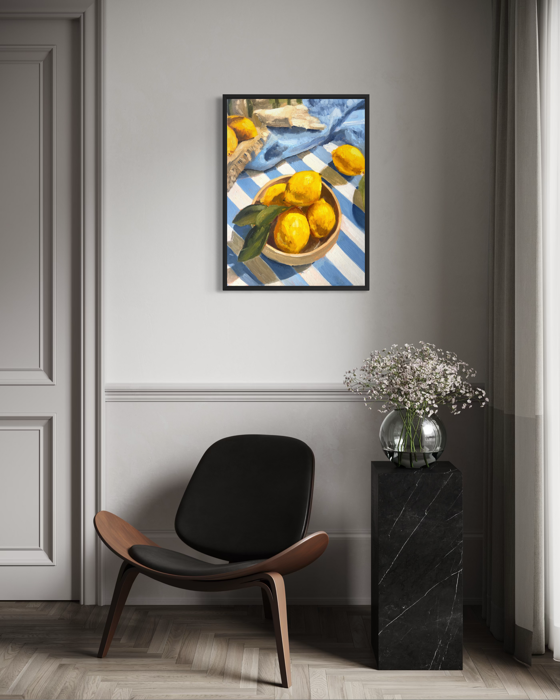 Lemons and Lines painting process - alla prima oil painting technique in studio lighting