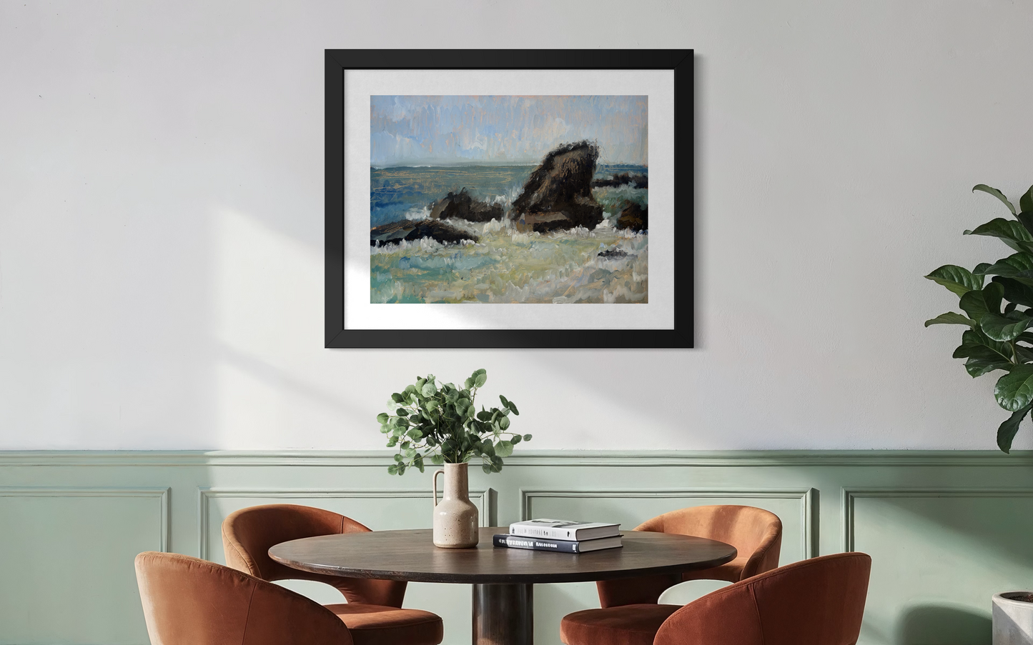 Rocks at Woods Cove Poster