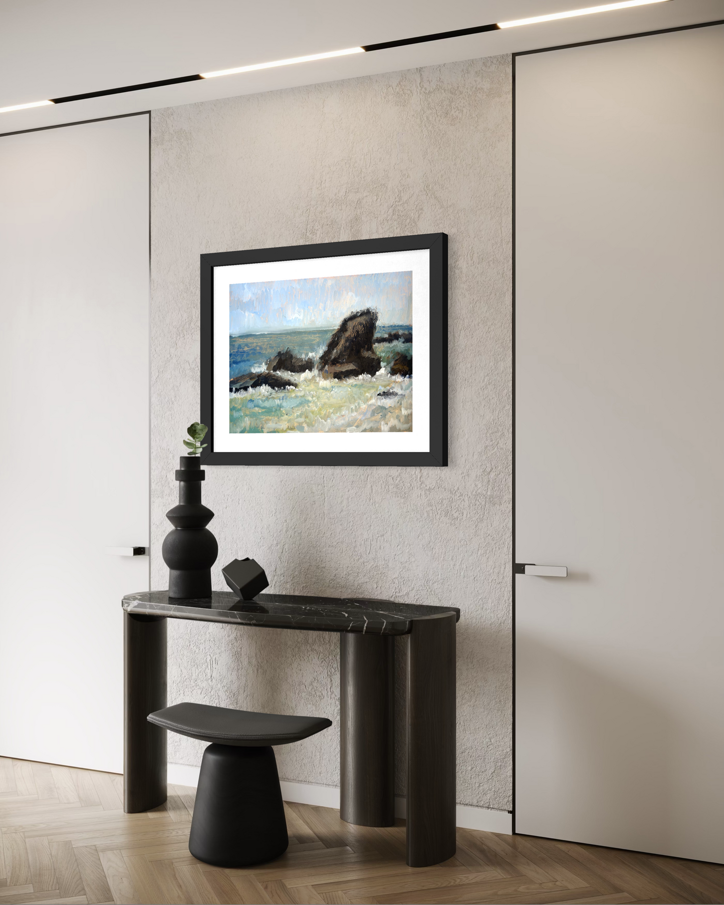 Rocks at Woods Cove Poster