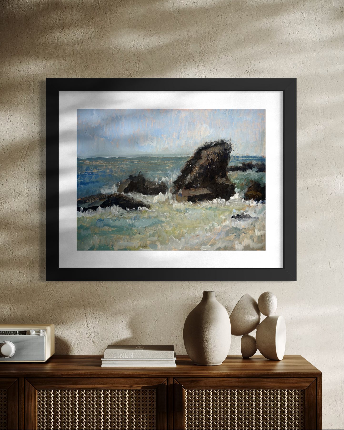 Rocks at Woods Cove Poster