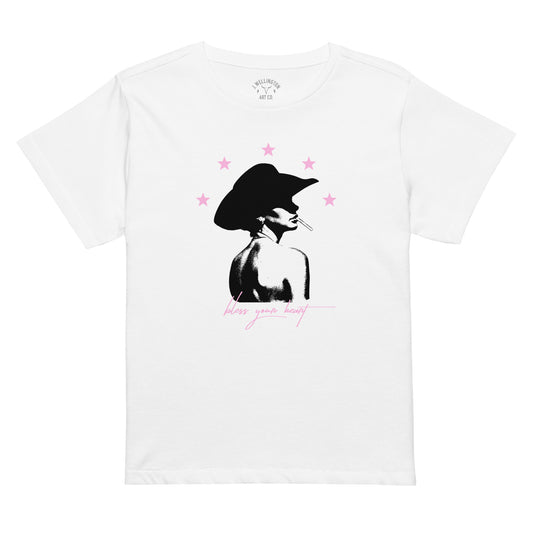 Bless Your Heart Baby Tee — front view on white background